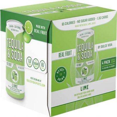 Dulce Vida Tequila Soda Lime 4pk 200ml Cans