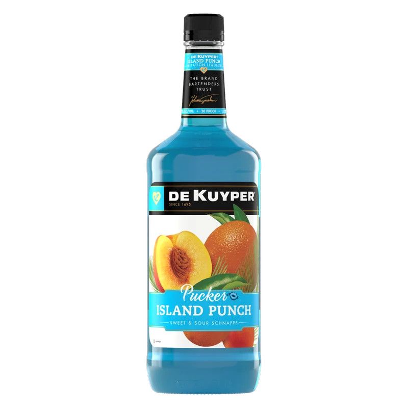 Dekuyper Sweet &amp; Sour Island Punch Schnapps Pucker 30Proof 1 Ltr