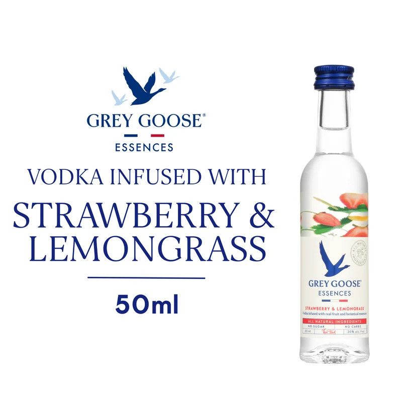 Grey Goose Essences Strawberry &amp; Lemongrass  60Proof 50ml