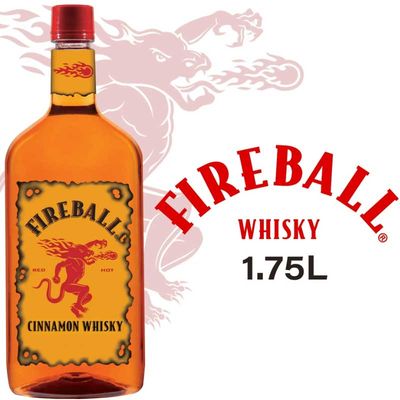 Fireball Cinnamon Whisky 66Proof Pet 1.75 Ltr
