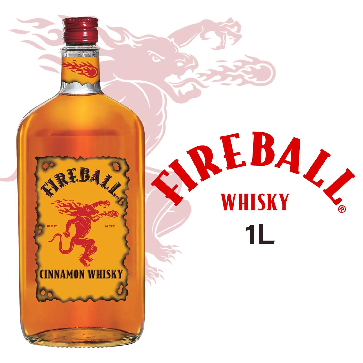 Fireball Cinnamon Whisky 66Proof 1 Ltr