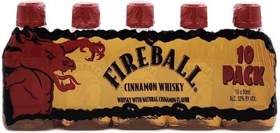Fireball Cinnamon Whisky 66Proof 10pk 50ml Sleeve