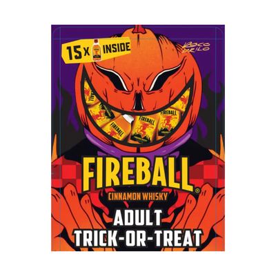 Fireball Cinnamon Whisky 66Proof Adult Trick Or Treat 15pk 50ml Bag