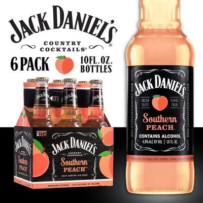 Jack Daniels (JDCC) Southern Peach 6pk 10oz Bottles