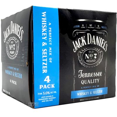 Jack Daniels RTD Whiskey &amp; Seltzer 4pk 12oz cans