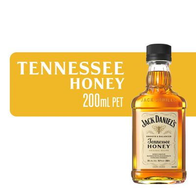 Jack Daniel's Tennessee Honey Whiskey Liqueur 70Proof Pet 200ml