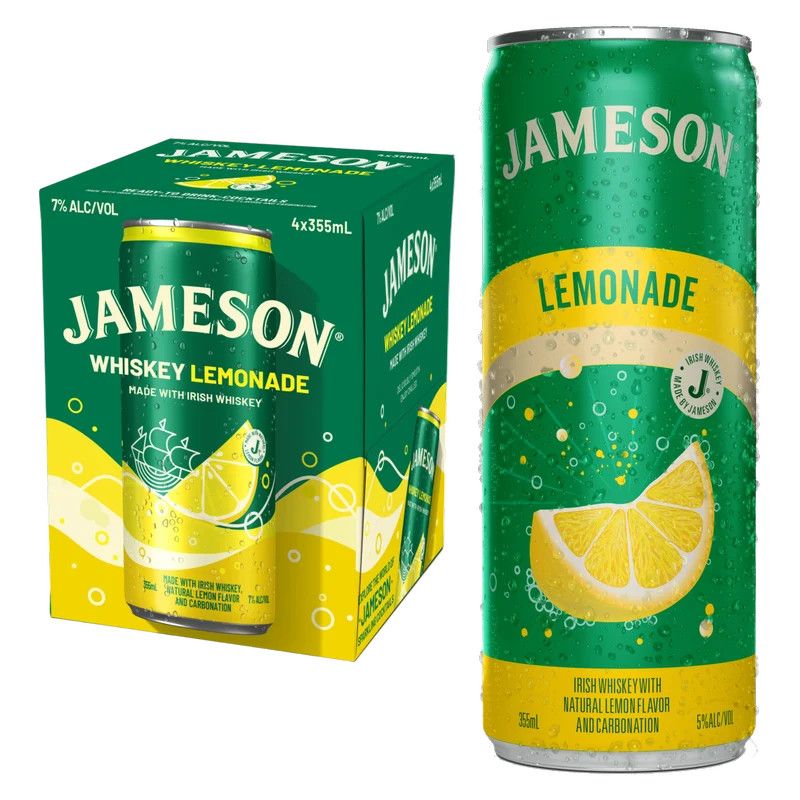 Jameson RTD Whiskey Lemonade Cocktail 10Proof 4pk 12oz Cans