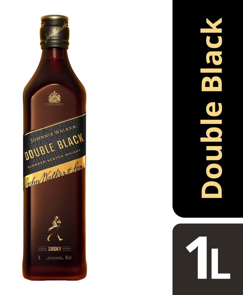Johnnie Walker Blended Scotch Double Black 80Proof 1 Ltr