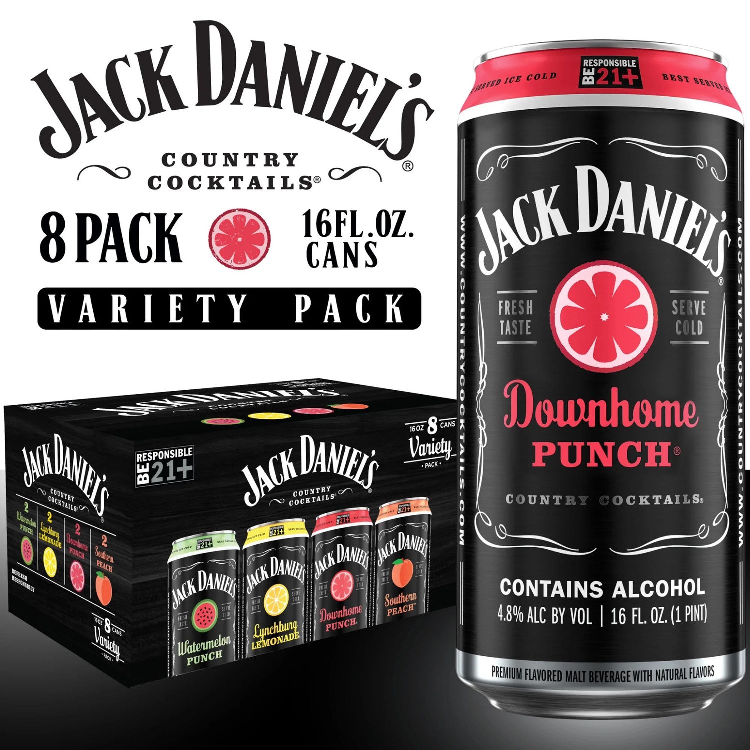 Jack Daniels Country Cocktails Variety Pack 8pk 16oz Cans