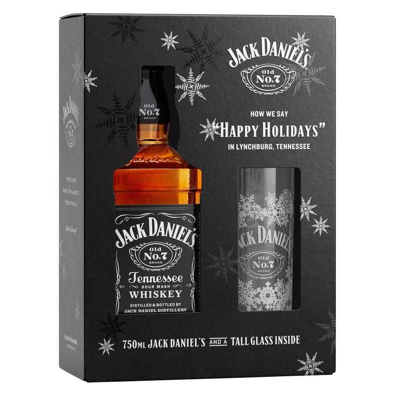 Jack Daniel's Old No. 7 Tennessee Whiskey 80Proof W/Glass 750ml