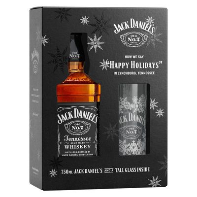 Jack Daniel's Old No. 7 Tennessee Whiskey 80Proof W/Glass 750ml