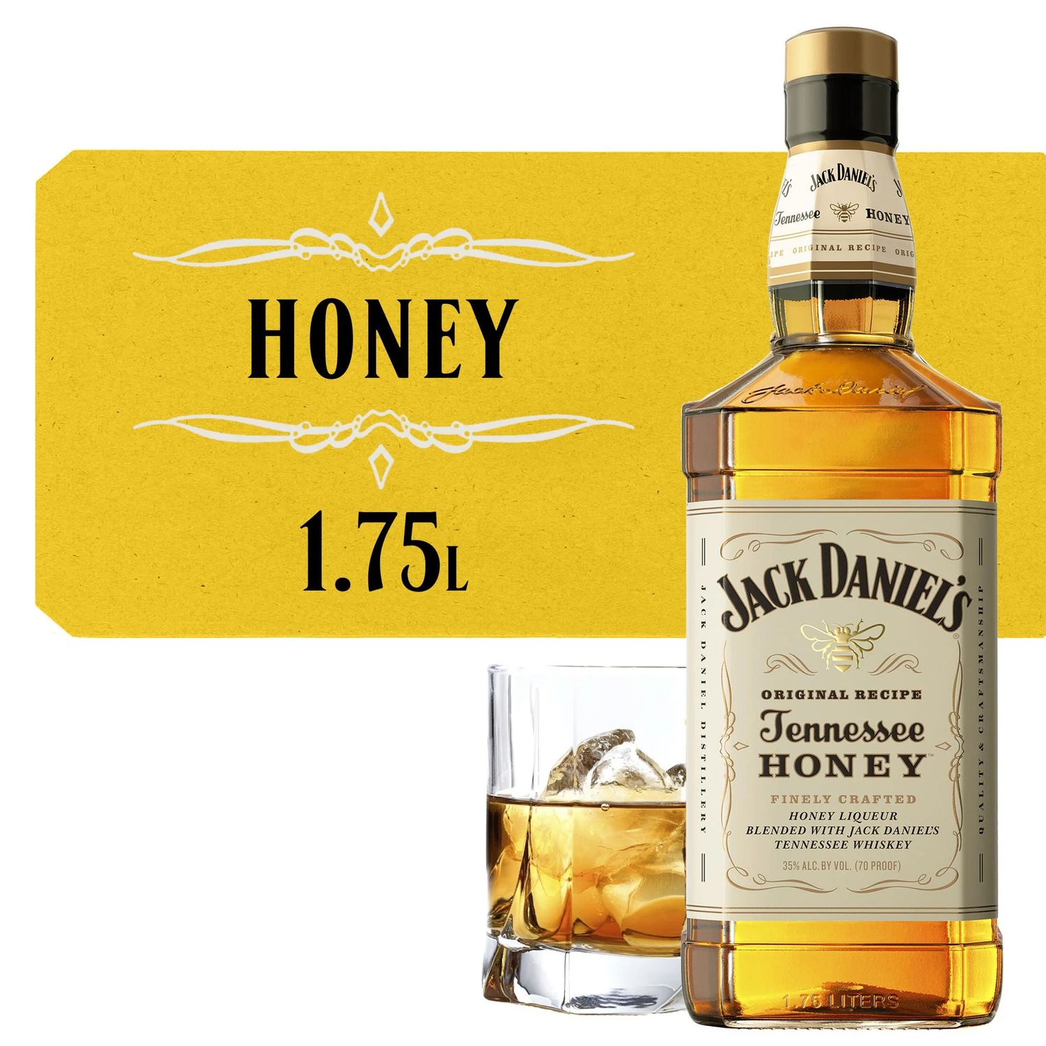 Jack Daniel's Tennessee Honey Whiskey Liqueur 70Proof 1.75 Ltr