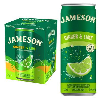 Jameson RTD Ginger &amp; Lime 4pk 12oz Cans