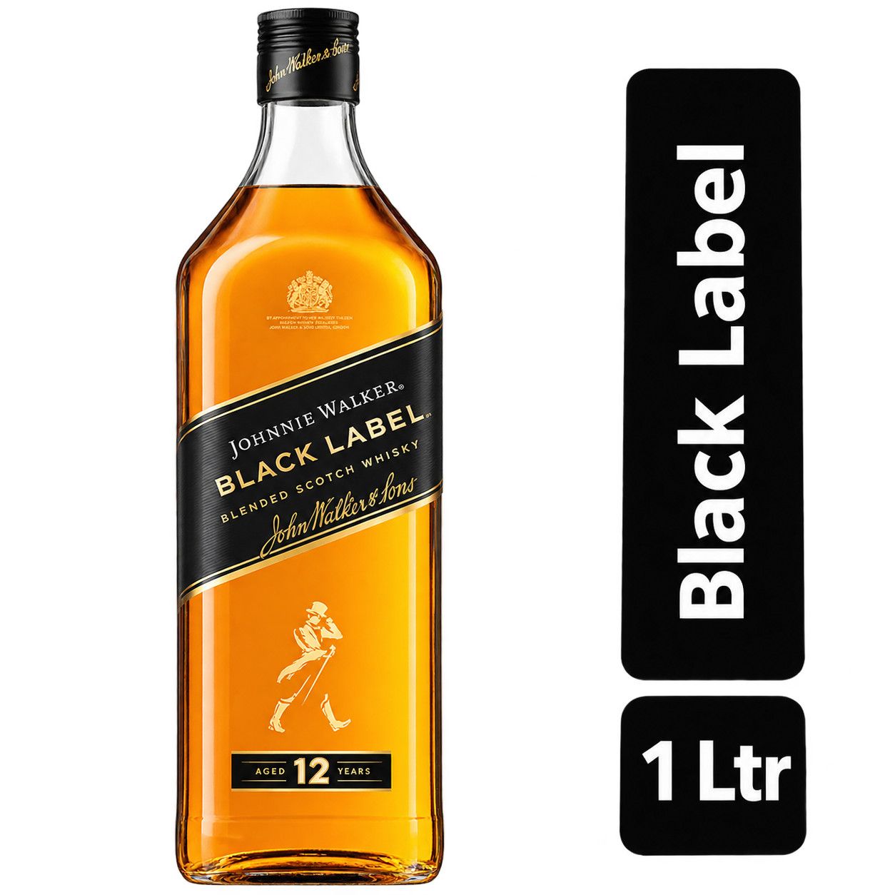Johnnie Walker Blended Scotch Black Label 12Year 80Proof 1 Ltr