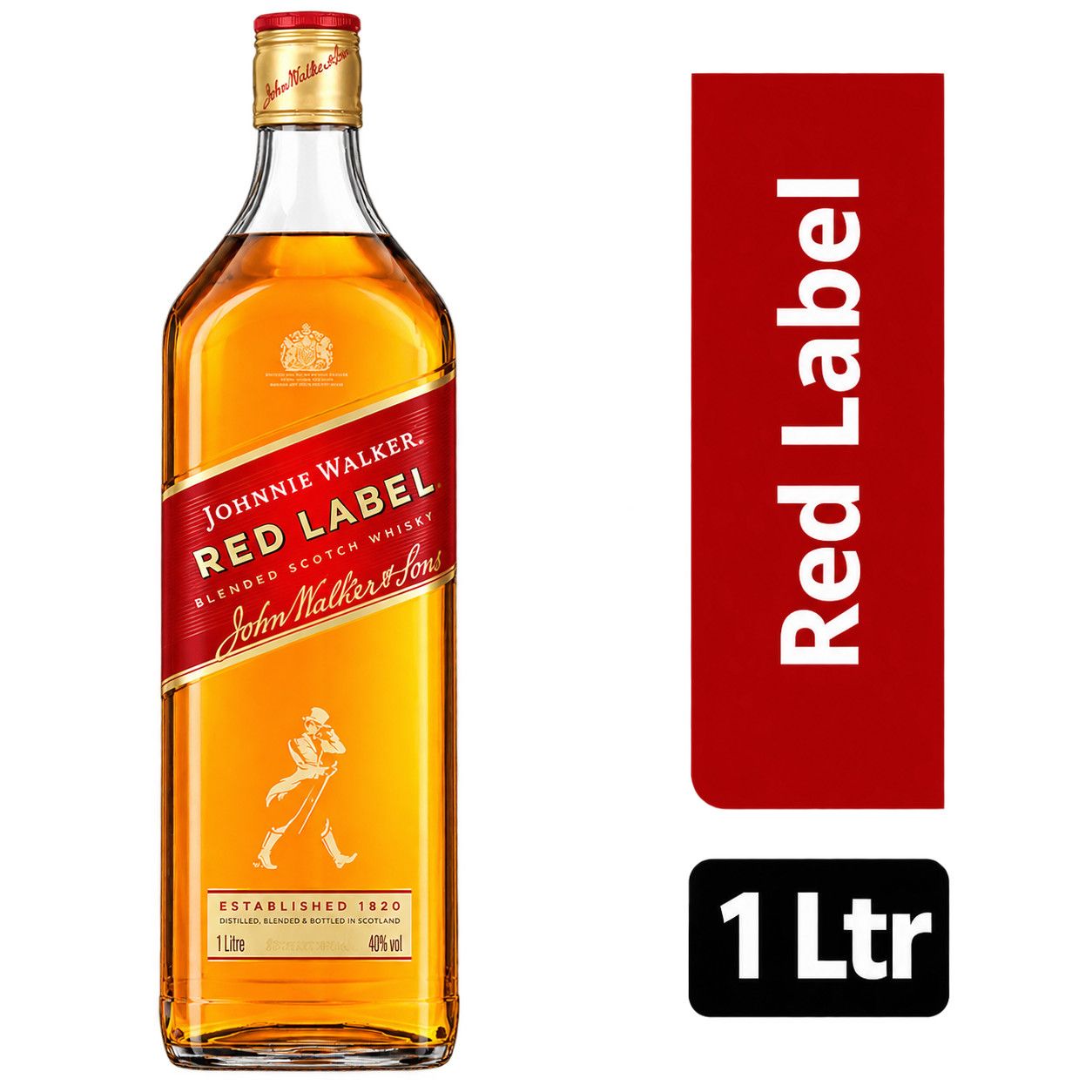 Johnnie Walker Blended Scotch Red Label 80Proof 1 Ltr