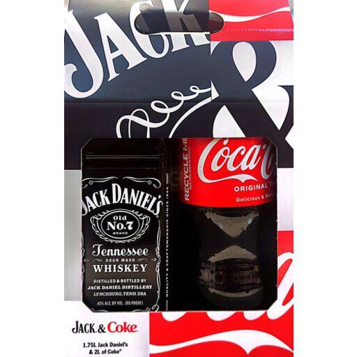 Jack Daniels Old No. 7 Tennessee Whiskey W/Coke 80Proof 1.75 Ltr