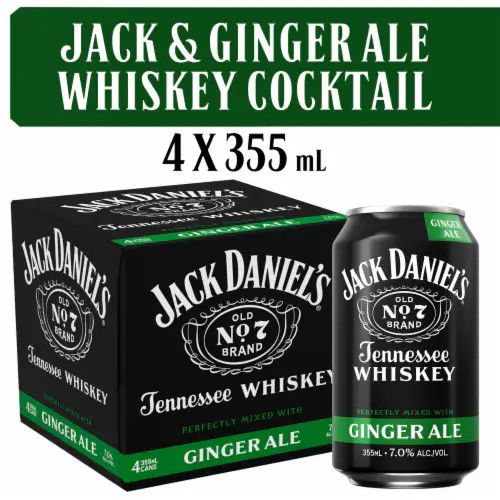 Jack Daniel's RTD Ginger Ale 6pk Bottles