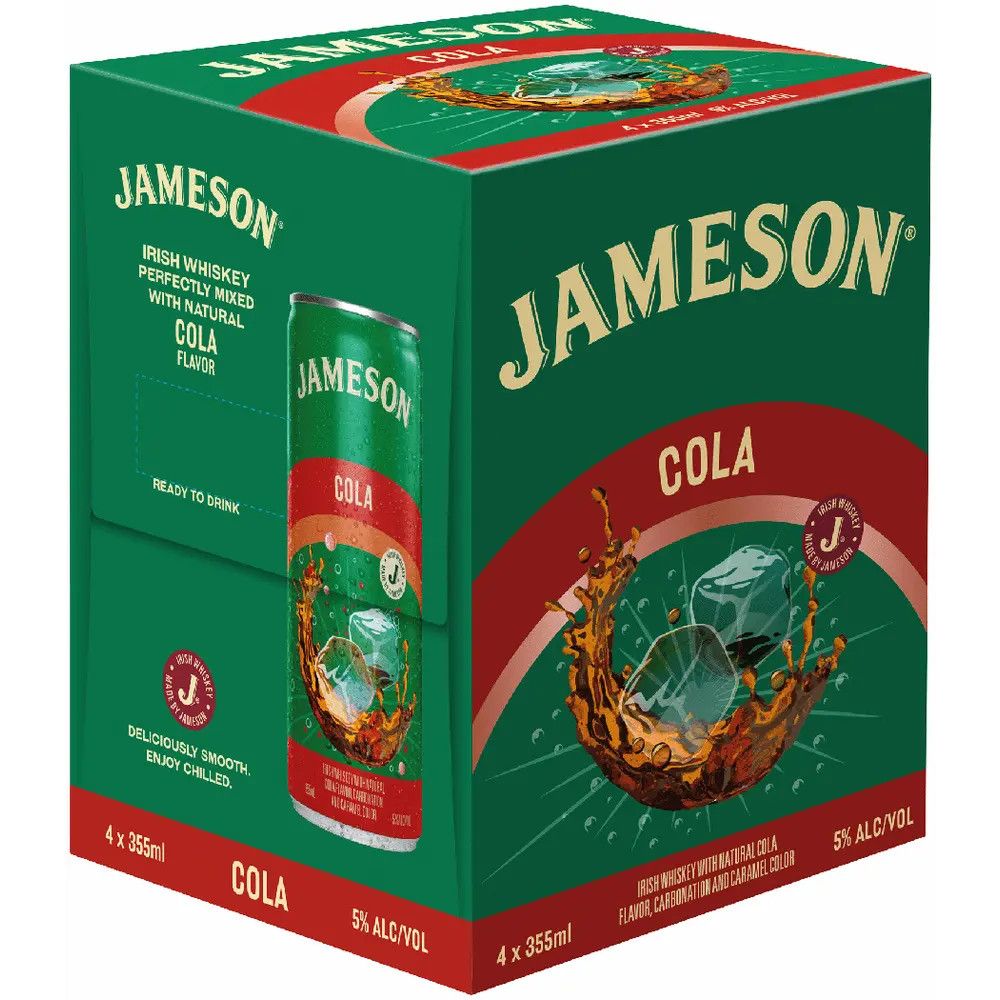 Jameson RTD Whiskey &amp; Cola Cocktail 10Proof 4pk 12oz Cans
