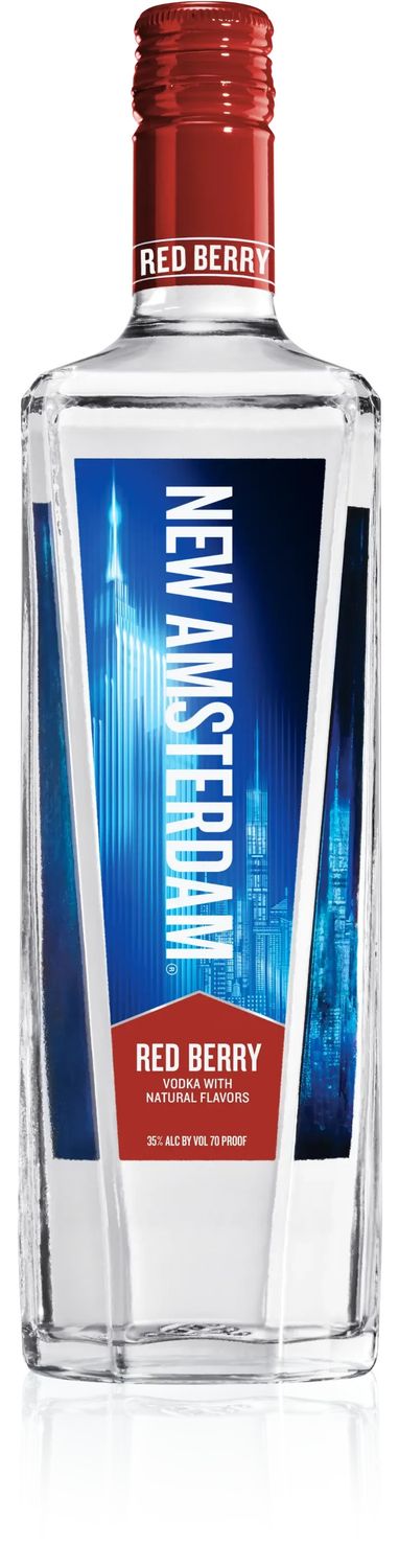 New Amsterdam Red Berry Flavored Vodka 70Proof 1 Ltr