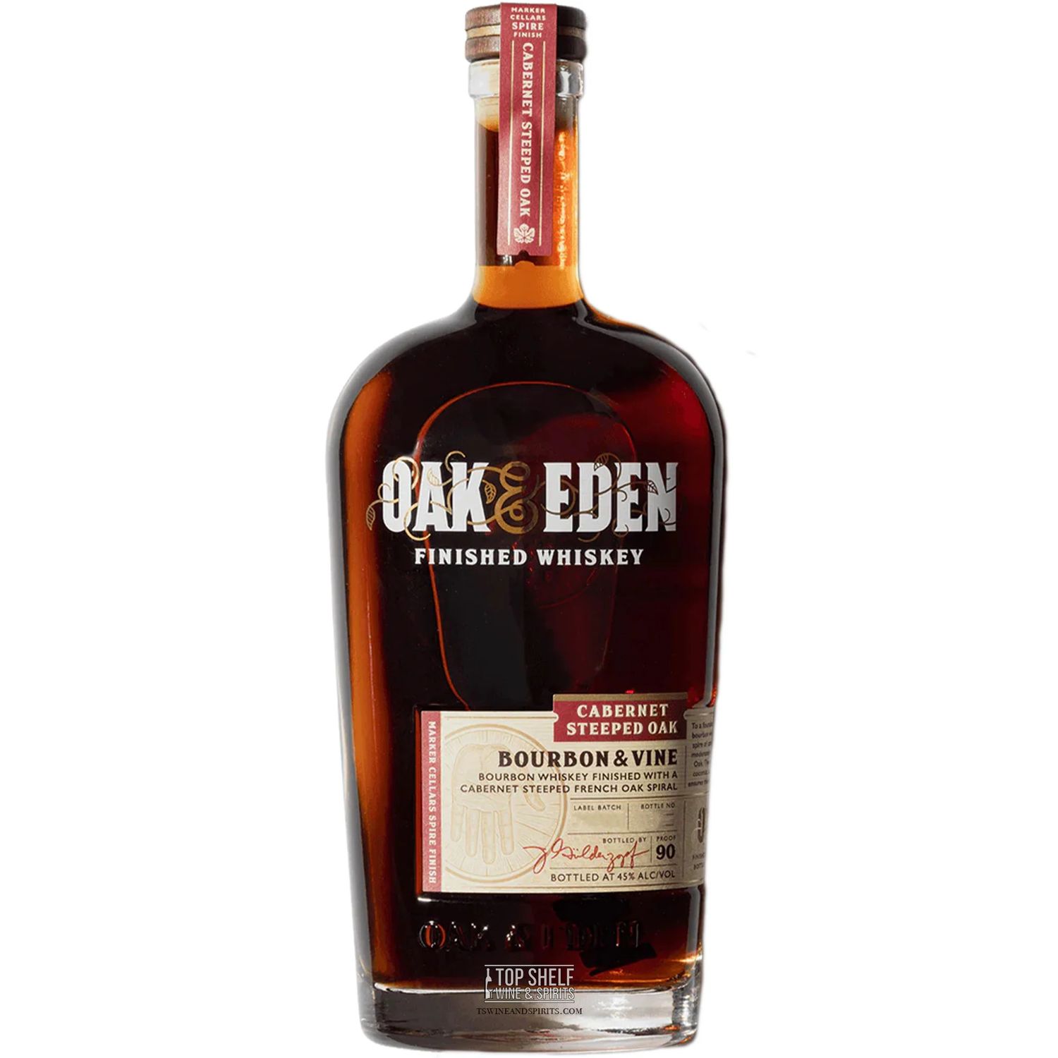 Oak &amp; Eden Bourbon &amp; Vine Cabernet Steeped Bourbon Whiskey 90Proof 750ml
