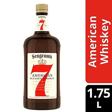 Seagram's 7 Blended American Whiskey Crown 80Proof Pet 1.75 Ltr