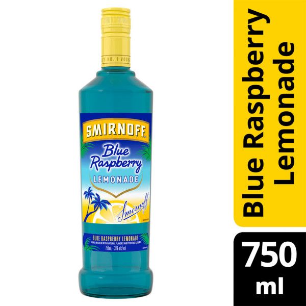 Smirnoff Blue Raspberry Lemonade Flavored Vodka 60Proof 750ml