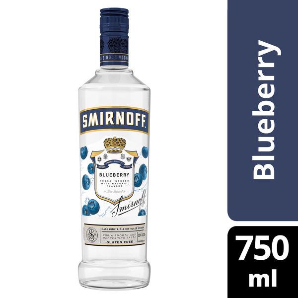Smirnoff Blueberry Flavored Vodka 70Proof 750ml