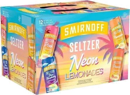 Smirnoff Seltzer Neon Lemonade Variety 12pk 12oz Cans