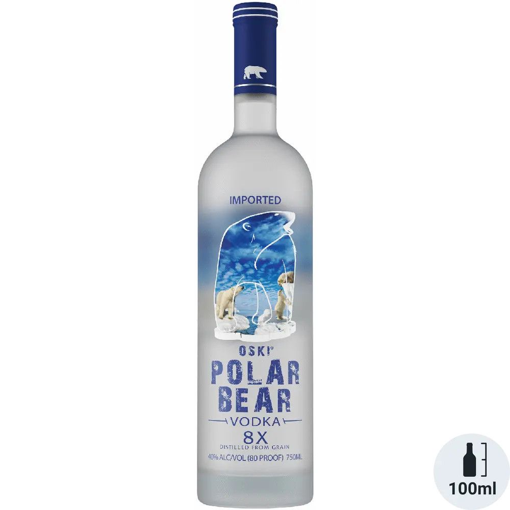 Polar Bear Vodka 8x Distilled 80Proof 50ml