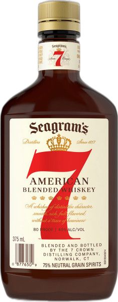 Seagram's 7 Blended American Whiskey Crown 80Proof Pet 375ml