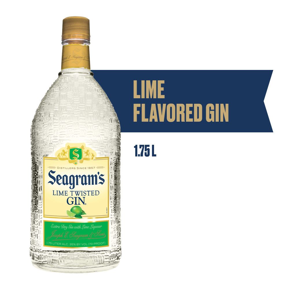 Seagrams Twisted Lime Gin 70Proof 1.75 Ltr