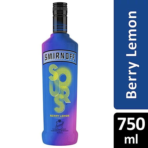 Smirnoff Berry Lemon Flavored Vodka Sours 60Proof 750ml