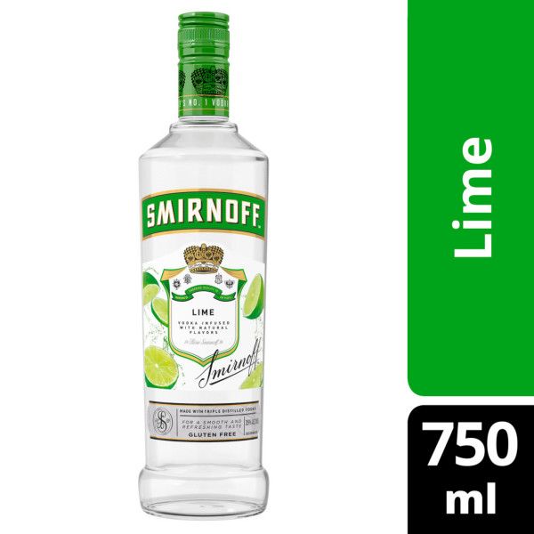 Smirnoff Lime Flavored Vodka 70Proof 750ml