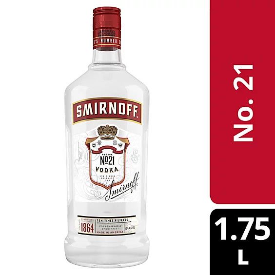 Smirnoff Original Vodka 80Proof Pet 1.75 Ltr
