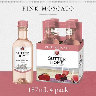 Sutter Home Pink Moscato Pet 4pk 187ml Bottles