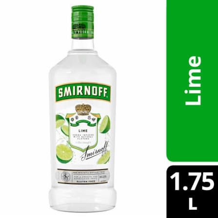 Smirnoff Lime Flavored Vodka 1.75 Ltr
