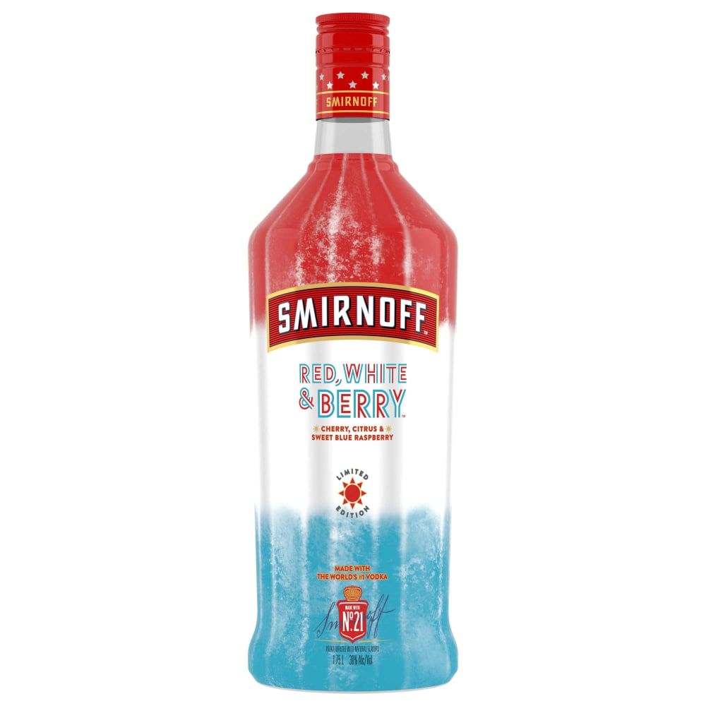 Smirnoff Red White Berry Flavored Vodka 60Proof Pet 1.75 Ltr