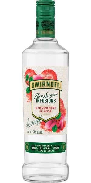 Smirnoff Zero Sugar Infusions Strawberry &amp; Rose 60Proof 750ml