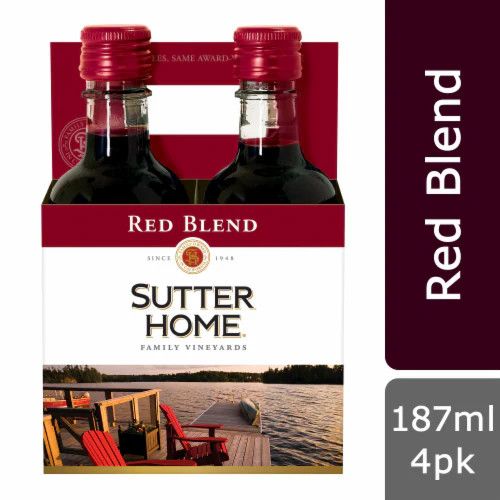 Sutter Home Red Blend Pet 4pk 187ml Bottles