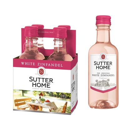 Sutter Home White Zinfandel Pet 4pk 187ml Bottles
