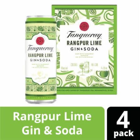 Tanqueray RTD Rangpur Gin Soda 12Proof 4pk 12oz Cans