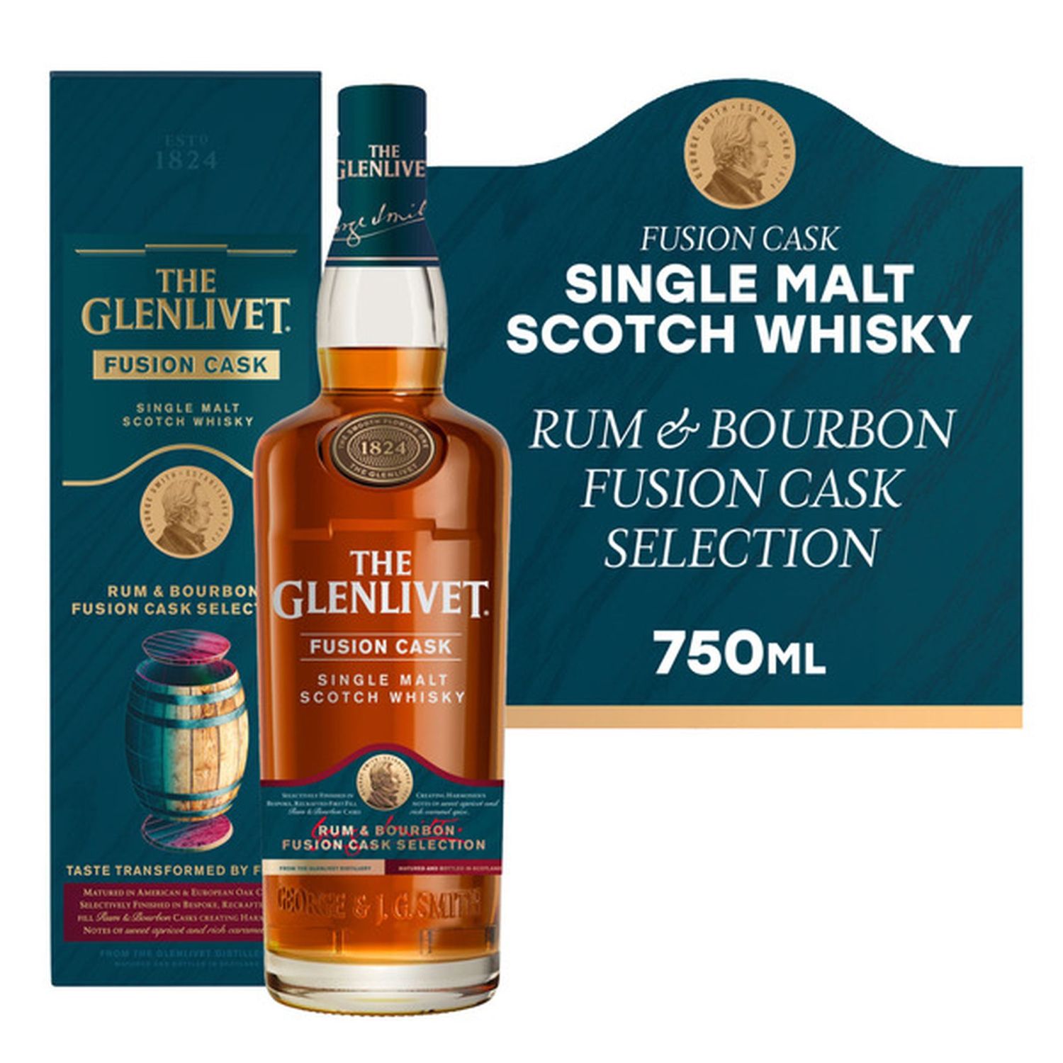 The Glenlivet Fusion Cask Rum &amp; Bourbon Cask 80Proof 750ml