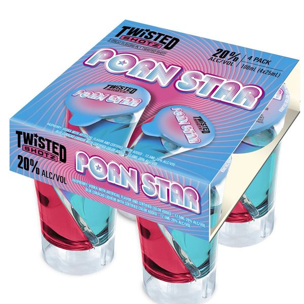 Twisted Shotz Porn Star Cocktail Cocktail 40Proof Pet 4pk 25ml