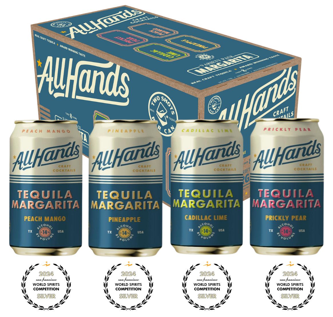 All Hands Margarita Variety Pack 8pk 12oz Cans