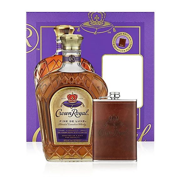 Crown Royal Canadian Whisky Fine Deluxe 80Proof W/ Flask 750ml