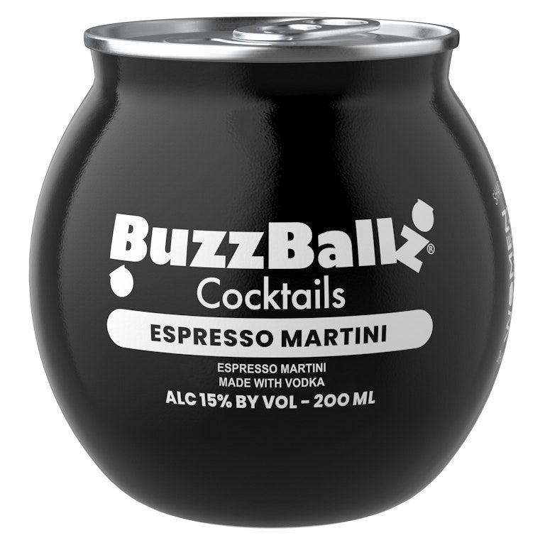 Buzzballz Chillers Coffee Espresso Martini Cocktail 30Proof 200ml