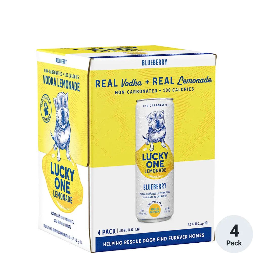 Lucky One RTD Lemonade Blueberry Vodka Cocktails 9Proof 4pk 12oz