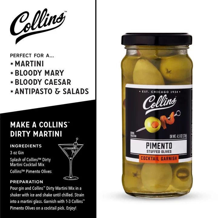 Collin’s Pimento Cocktail Olives 5Oz