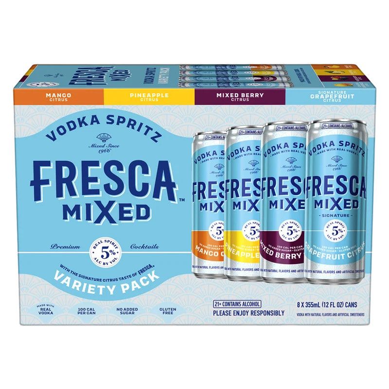 Fresca Mixed RTD Vodka Spritz Variety Pack ACT 2 Gluten-Free Cocktail 8pk 12oz Cans