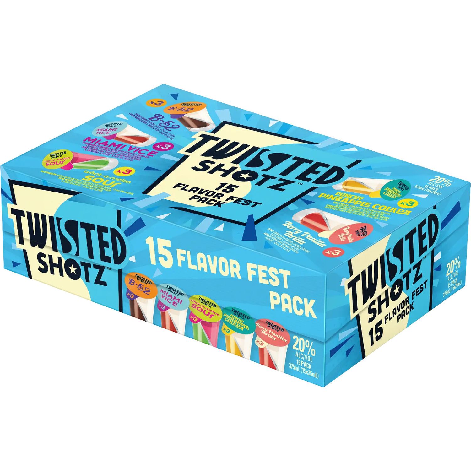 Twisted Shots Blue Party Pack 15pk 25ml